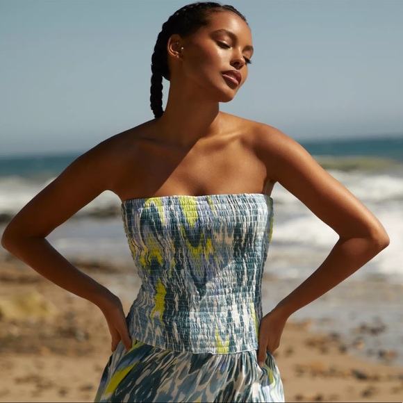 NWT Anthropologie Swim suit Cover/  Smock Mini Sun Dress - Picture 2 of 7